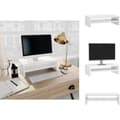 Miniatyrbillede 1 af 7: TV-møbler - Living skærmstander 42x24x13 cm konstrueret træ hvid højglans