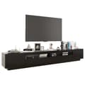 Miniatyrbillede 7 af 11: TV-møbler - Living tv-skab med LED-lys 260x35x40 cm sort