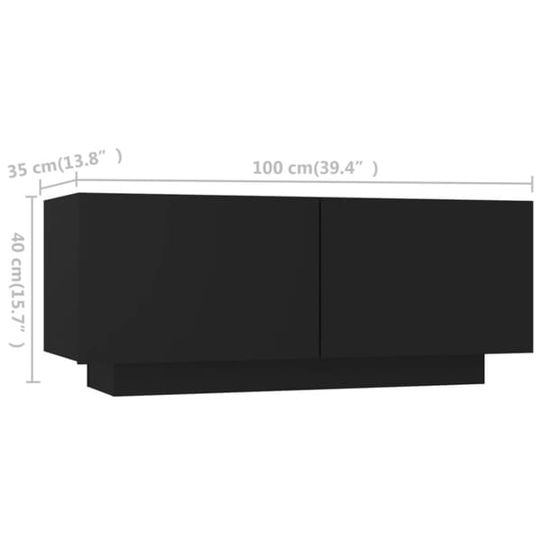 TV-møbler - Living tv-skab med LED-lys 260x35x40 cm sort