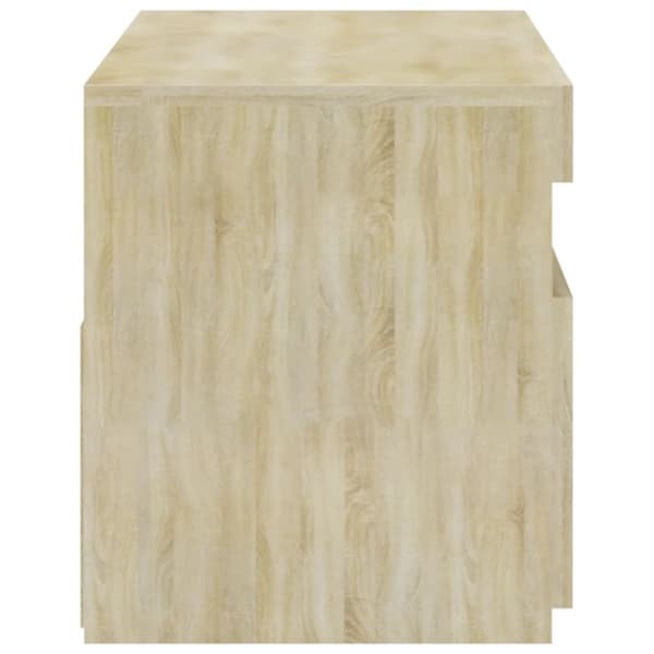 TV-møbler - Living tv-bord med LED-lys 70x35x40 cm sonoma-eg