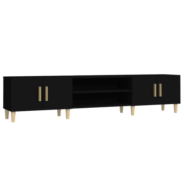 TV-tasot - Living TV-taso musta 180x31,5x40 cm tekninen puu