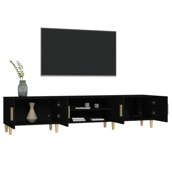 TV-tasot - Living TV-taso musta 180x31,5x40 cm tekninen puu