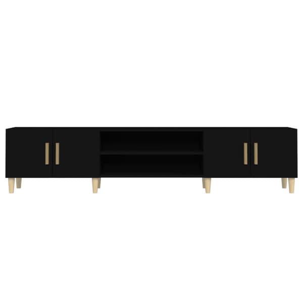 TV-tasot - Living TV-taso musta 180x31,5x40 cm tekninen puu