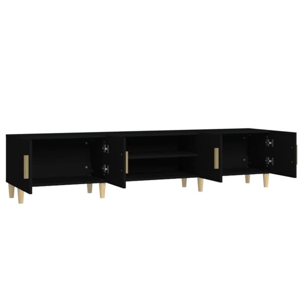 TV-tasot - Living TV-taso musta 180x31,5x40 cm tekninen puu