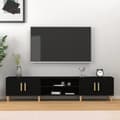 Pikkukuva 2 / 11: TV-tasot - Living TV-taso musta 180x31,5x40 cm tekninen puu