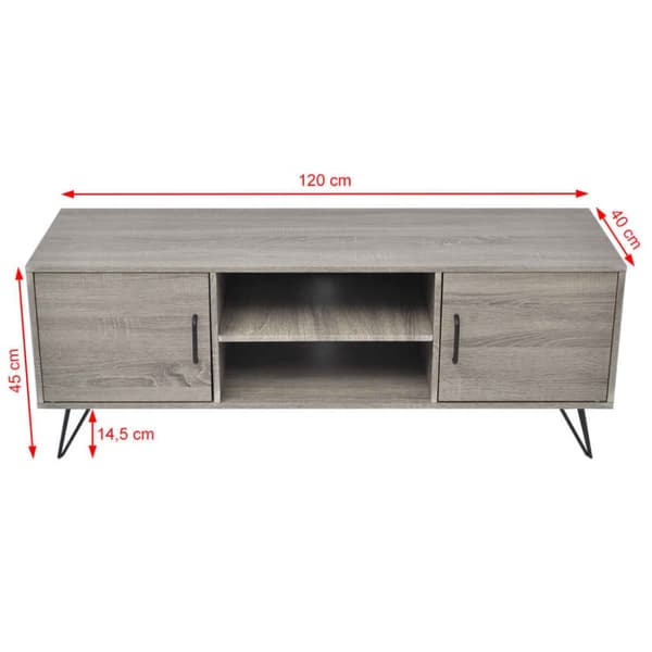 TV-bänkar - Living TV-bänk 120x40x45 cm grå