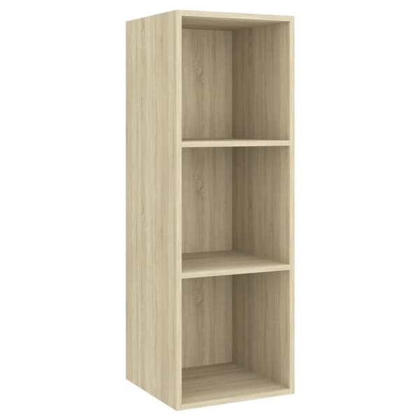TV-møbler - Living væghængt tv-skab 37x37x107cm spånplade sonoma-eg
