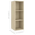 Miniatyrbillede 10 af 10: TV-møbler - Living væghængt tv-skab 37x37x107cm spånplade sonoma-eg