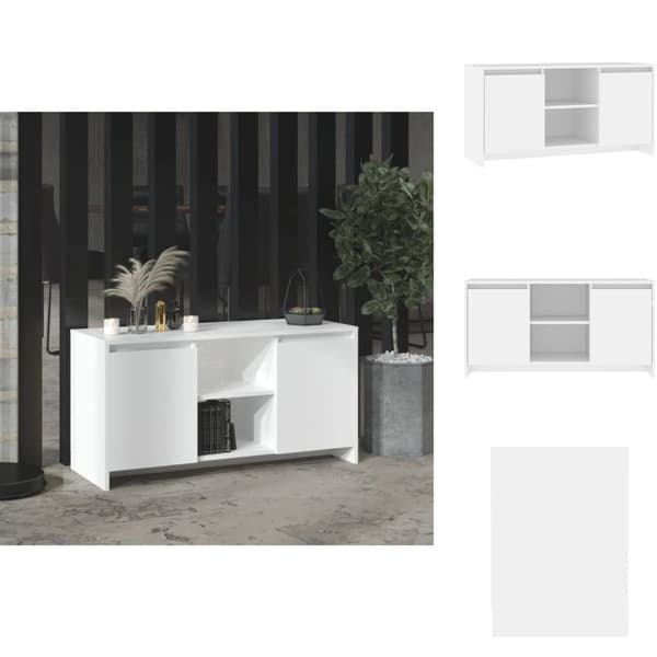 TV-møbler - Living tv-bord 102x37,5x52,5 cm spånplade hvid