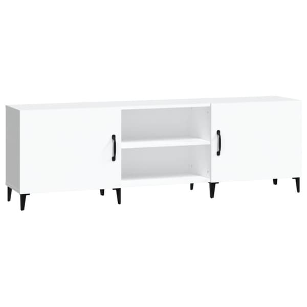TV-møbler - Living tv-bord 150x30x50 cm konstrueret træ hvid