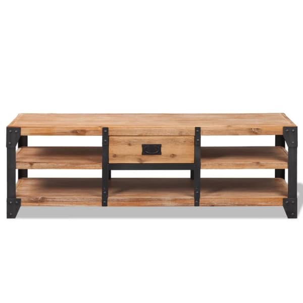 TV-bänkar - Living TV-möbel massivt akaciaträ 140x40x45 cm
