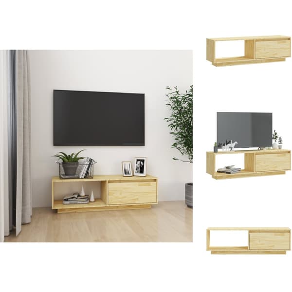 TV-bänkar - Living Tv-bänk 110x30x33,5 cm massiv furu