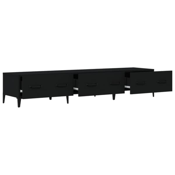 TV-bänkar - Living Tv-bänk svart 150x34,5x30 cm konstruerat trä