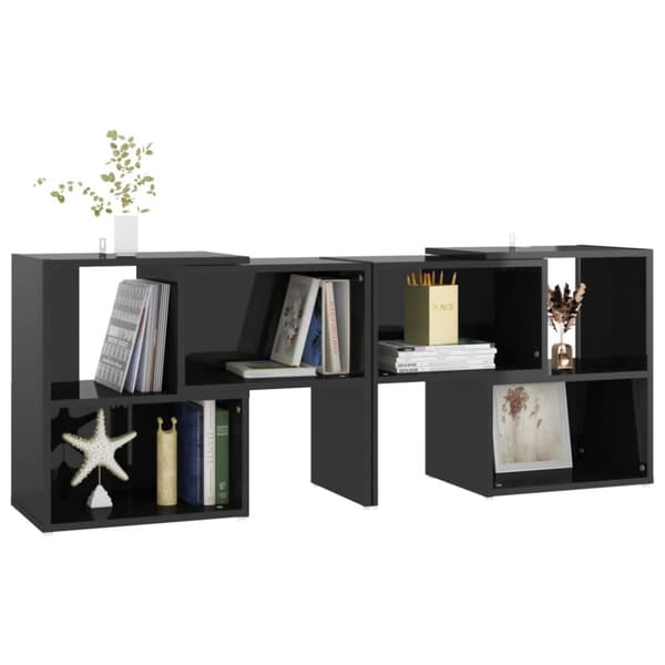 TV-møbler - Living tv-bord 104x30x52 cm konstrueret træ sort højglans