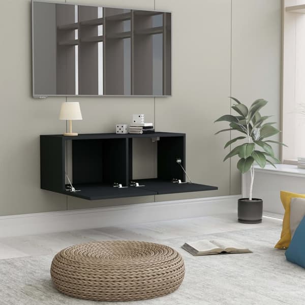 TV-bänkar - Living TV-bänk svart 80x30x30 cm konstruerat trä
