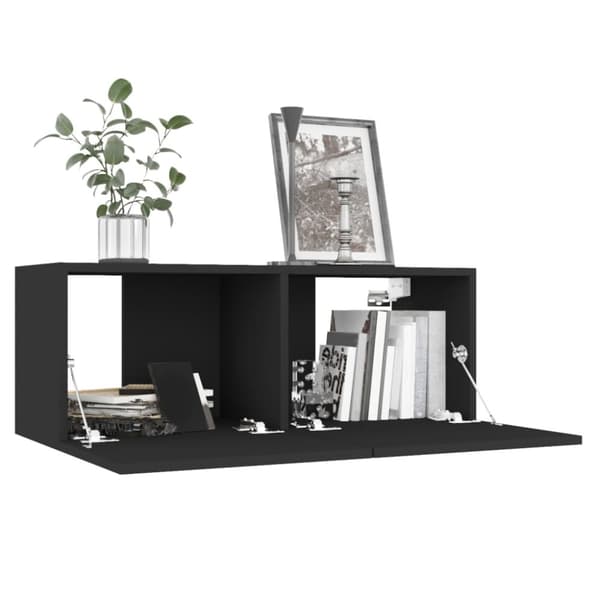 TV-bänkar - Living TV-bänk svart 80x30x30 cm konstruerat trä