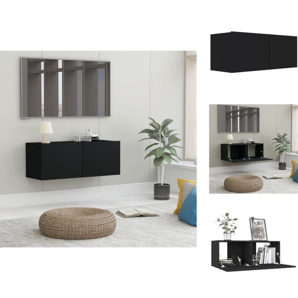TV-bänkar - Living TV-bänk svart 80x30x30 cm konstruerat trä