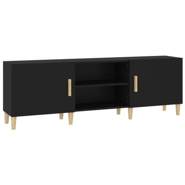 TV-tasot - Living TV-taso musta 150x30x50 cm tekninen puu