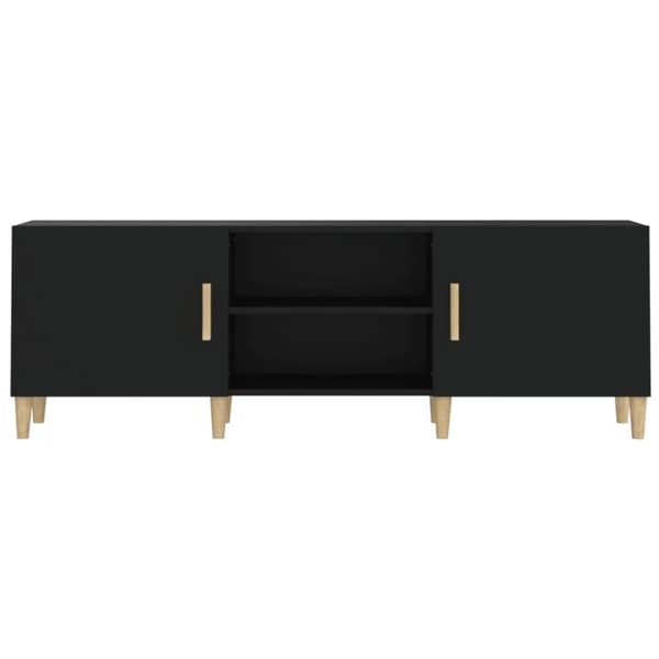 TV-tasot - Living TV-taso musta 150x30x50 cm tekninen puu