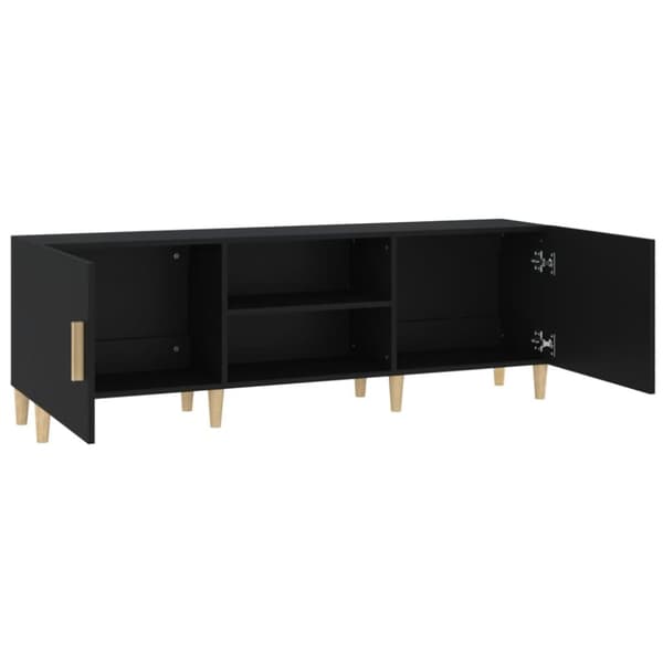 TV-tasot - Living TV-taso musta 150x30x50 cm tekninen puu