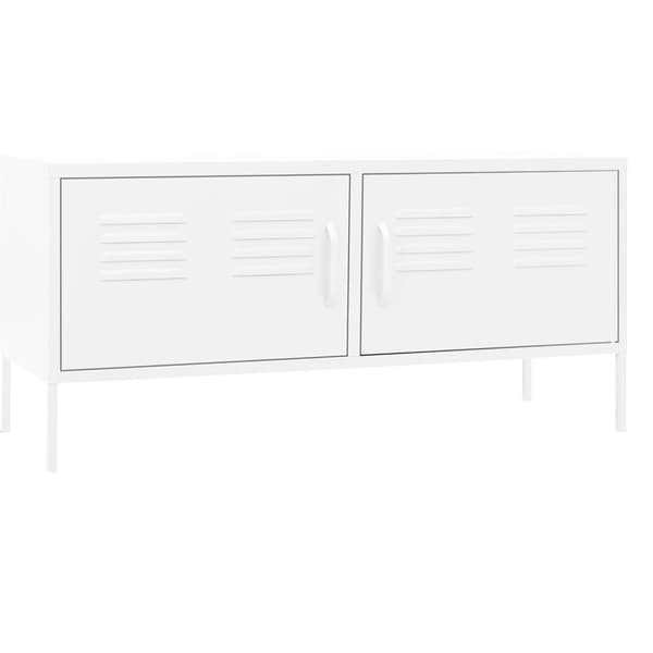 TV-møbler - Living tv-skab 105x35x50 cm stål Hvid