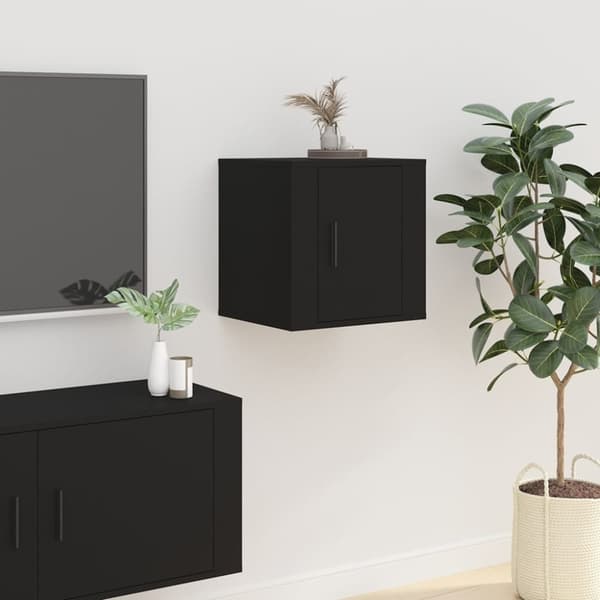 TV-bänkar - Living Väggmonterade tv-skåp 2 st svart 40x34,5x40 cm