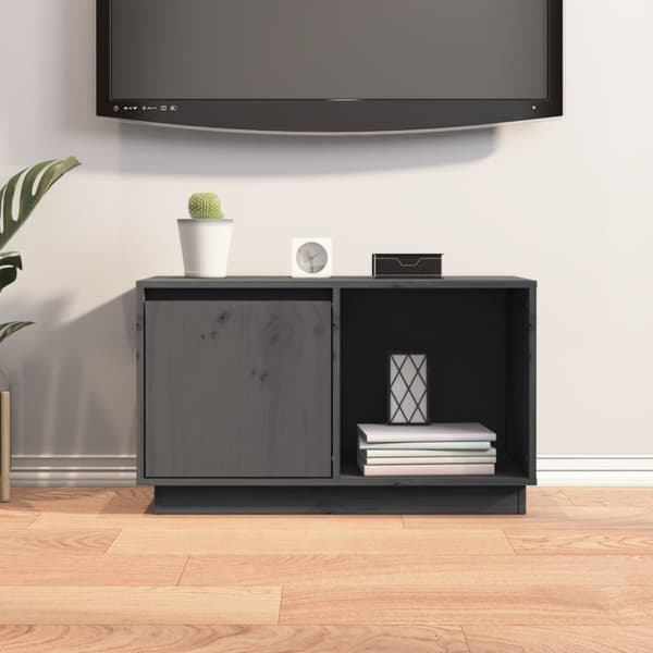 TV-tasot - Living TV-taso harmaa 74x35x44 cm täysi mänty