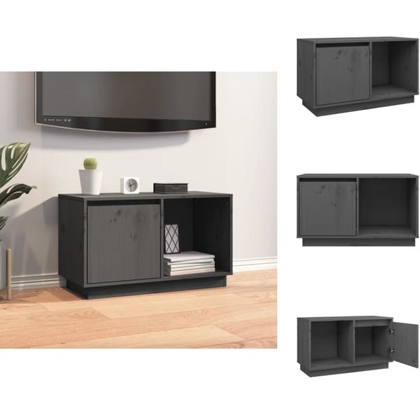 TV-tasot - Living TV-taso harmaa 74x35x44 cm täysi mänty