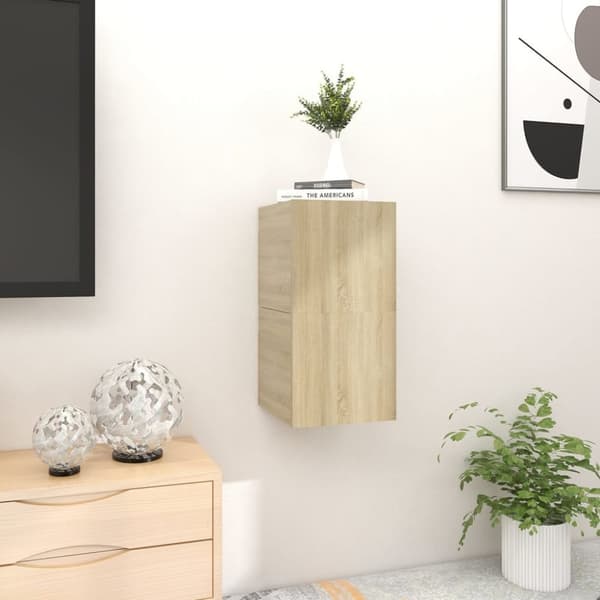 TV-møbler - Living væghængte skabe 2 stk. 30,5x30x30 cm sonoma-eg