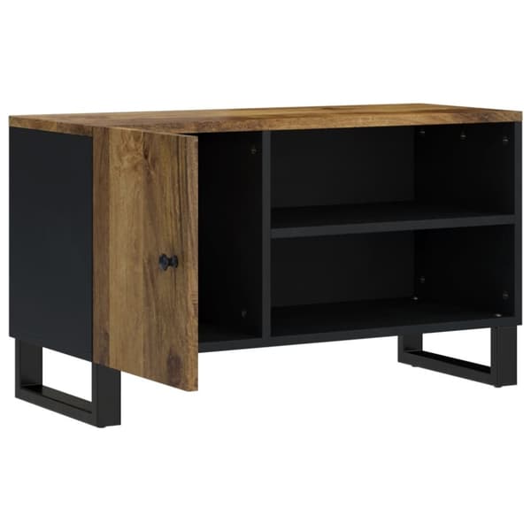 TV-møbler - Living tv-bord 80x33x46 cm massivt mangotræ og konstrueret træ