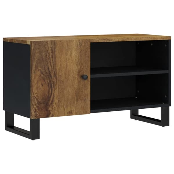 TV-møbler - Living tv-bord 80x33x46 cm massivt mangotræ og konstrueret træ