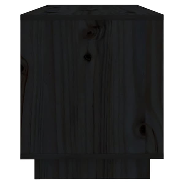 TV-bänkar - Living Tv-bänk svart 74x34x40 cm massiv furu