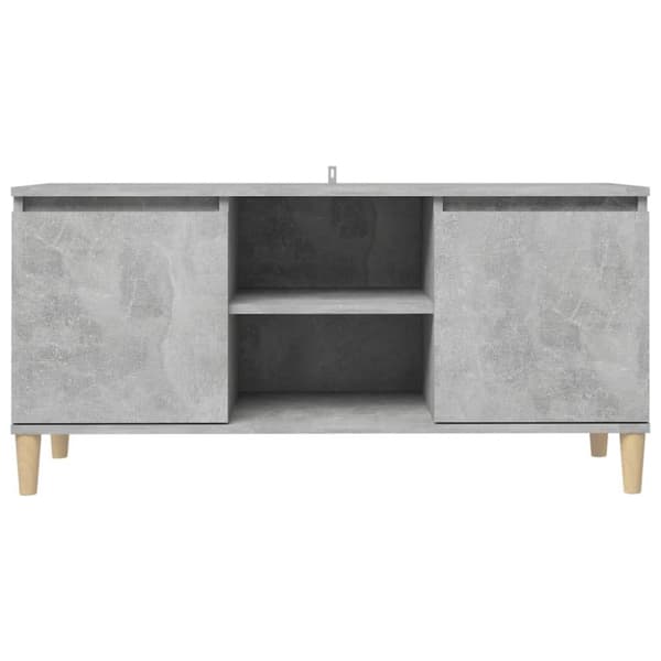 TV-tasot - Living TV-taso täyspuiset jalat betoninharmaa 103,5x30x50 cm