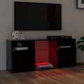 Pikkukuva 4 / 11: TV-tasot - Living TV-taso LED-valoilla musta 120x30x50 cm