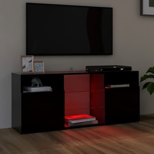 TV-tasot - Living TV-taso LED-valoilla musta 120x30x50 cm