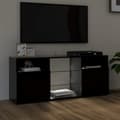 Pikkukuva 6 / 11: TV-tasot - Living TV-taso LED-valoilla musta 120x30x50 cm