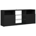 Pikkukuva 8 / 11: TV-tasot - Living TV-taso LED-valoilla musta 120x30x50 cm