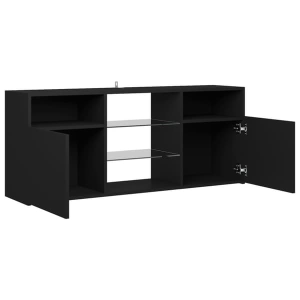 TV-tasot - Living TV-taso LED-valoilla musta 120x30x50 cm