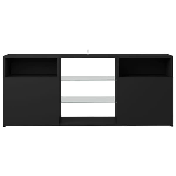 TV-tasot - Living TV-taso LED-valoilla musta 120x30x50 cm