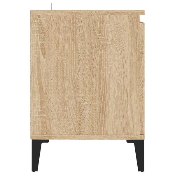TV-bänkar - Living TV-bänk med metallben sonoma-ek 103,5x35x50 cm