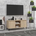 Miniatyrbild 2 av 11: TV-bänkar - Living TV-bänk med metallben sonoma-ek 103,5x35x50 cm
