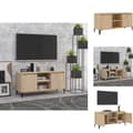 Miniatyrbild 1 av 11: TV-bänkar - Living TV-bänk med metallben sonoma-ek 103,5x35x50 cm