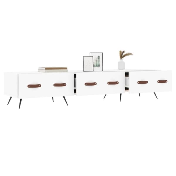TV-bänkar - Living Tv-bänk vit 150x36x30 cm konstruerat trä