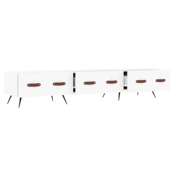 TV-bänkar - Living Tv-bänk vit 150x36x30 cm konstruerat trä