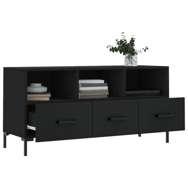TV-møbler - Living tv-bord 102x36x50 cm konstrueret træ sort