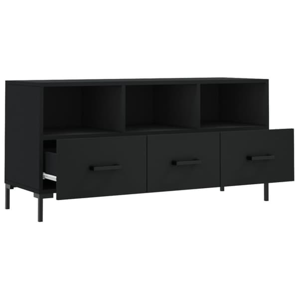 TV-møbler - Living tv-bord 102x36x50 cm konstrueret træ sort