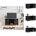 Miniatyrbild 1 av 11: TV-bänkar - Living Tv-bänk svart 100x40x50 cm konstruerat trä