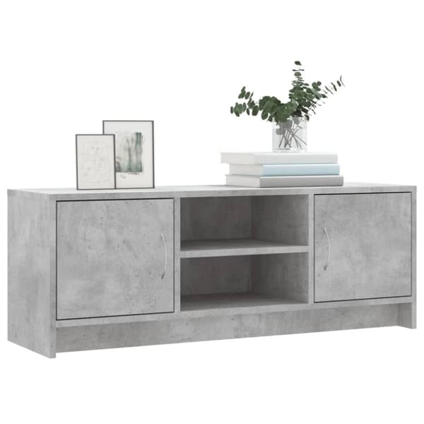 TV-møbler - Living tv-bord 102x30x37,5 cm konstrueret træ betongrå