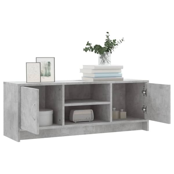 TV-møbler - Living tv-bord 102x30x37,5 cm konstrueret træ betongrå