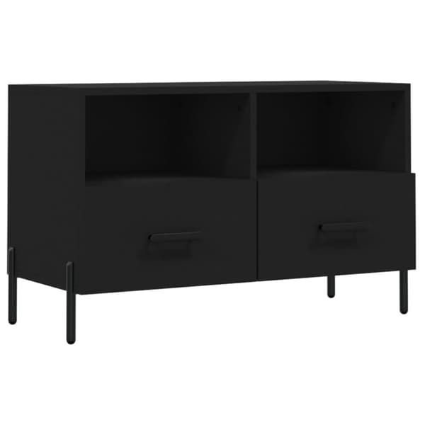 TV-møbler - Living tv-bord 80x36x50 cm konstrueret træ sort